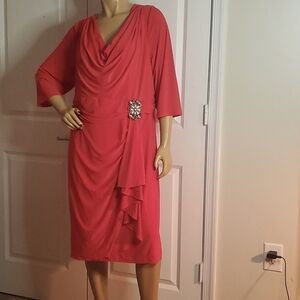 EY Signature Women's  Red Vintage  Dress, Sz. 2X